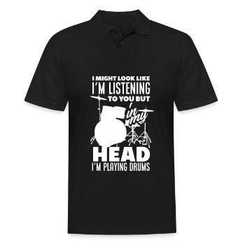 Drums Drummer Gift - Polo Homme - noir - Devant - Kai (181cm)
