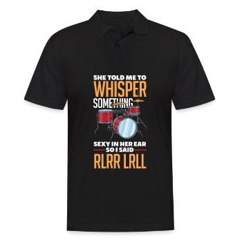 Schlagzeug Schlagzeuger Geschenk - Männer Poloshirt - Schwarz - Vorne - Kai (181cm)