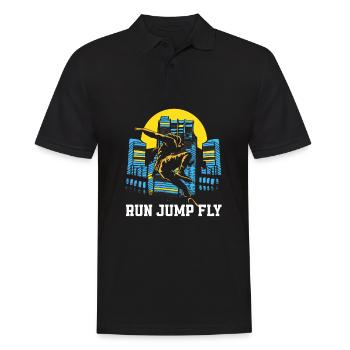 Funny Parkour Runner Freerunner Gift - Men's Polo Shirt - black - Front - Kai (181cm)