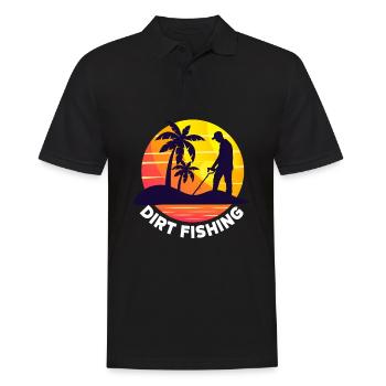 Funny Probing Metal Detector Detector - Men's Polo Shirt - black - Front - Kai (181cm)