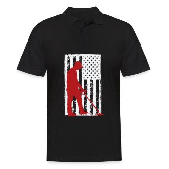 Funny Probing Metal Detector Detector - Men's Polo Shirt - black - Front - Kai (181cm)