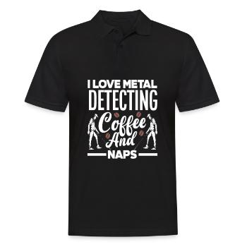 Funny Probing Metal Detector Detector - Men's Polo Shirt - black - Front - Kai (181cm)