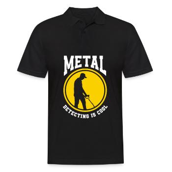 Funny Probing Metal Detector Detector - Men's Polo Shirt - black - Front - Kai (181cm)