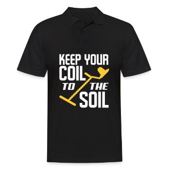 Funny Probing Metal Detector Detector - Men's Polo Shirt - black - Front - Kai (181cm)
