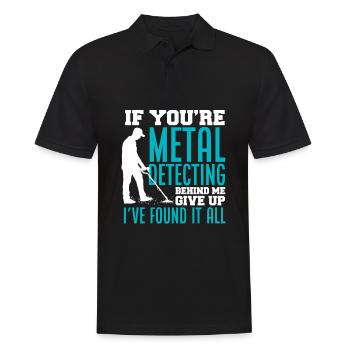 Funny Probing Metal Detector Detector - Men's Polo Shirt - black - Front - Kai (181cm)