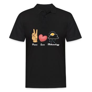 Meteorologist Meteorology Storm Chaser Gift - Men's Polo Shirt - black - Front - Kai (181cm)