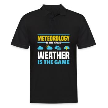 Meteorologe Meteorologie Sturmjäger Geschenk - Männer Poloshirt - Schwarz - Vorne - Kai (181cm)
