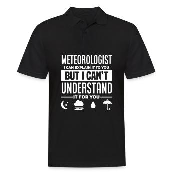 Meteorologist Meteorology Storm Chaser Gift - Men's Polo Shirt - black - Front - Kai (181cm)