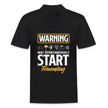 Meteorologe Meteorologie Sturmjäger Geschenk - Männer Poloshirt - Schwarz - Vorne - Kai (181cm)