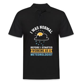 Meteorologe Meteorologie Sturmjäger Geschenk - Männer Poloshirt - Schwarz - Vorne - Kai (181cm)