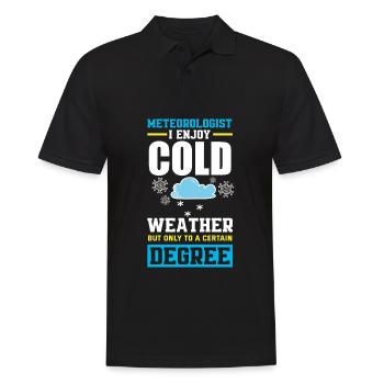 Meteorologe Meteorologie Sturmjäger Geschenk - Männer Poloshirt - Schwarz - Vorne - Kai (181cm)
