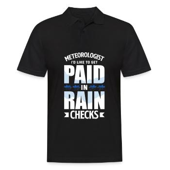 Meteorologist Meteorology Storm Chaser Gift - Men's Polo Shirt - black - Front - Kai (181cm)