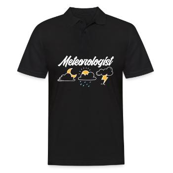 Meteorologe Meteorologie Sturmjäger Geschenk - Männer Poloshirt - Schwarz - Vorne - Kai (181cm)