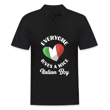 Drôle de cadeau Italie - Polo Homme - noir - Devant - Kai (181cm)