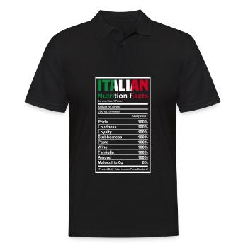 Drôle de cadeau Italie - Polo Homme - noir - Devant - Kai (181cm)