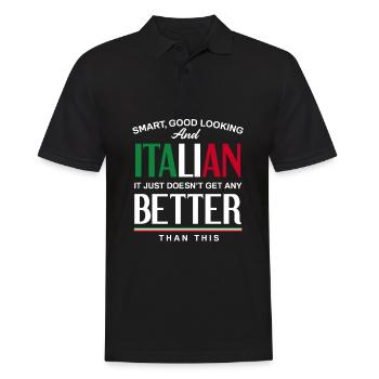Drôle de cadeau Italie - Polo Homme - noir - Devant - Kai (181cm)