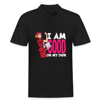 Feminismus Feministin - Männer Poloshirt - Schwarz - Vorne - Kai (181cm)