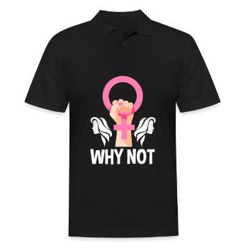 Feminismus Feministin - Männer Poloshirt - Schwarz - Vorne - Kai (181cm)