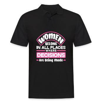 Feminismus Feministin - Männer Poloshirt - Schwarz - Vorne - Kai (181cm)