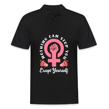 Feminismus Feministin - Männer Poloshirt - Schwarz - Vorne - Kai (181cm)