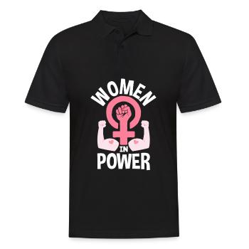 Feminismus Feministin - Männer Poloshirt - Schwarz - Vorne - Kai (181cm)