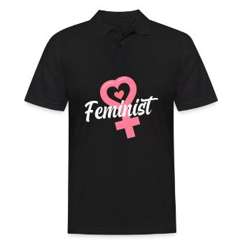 Feminismus Feministin - Männer Poloshirt - Schwarz - Vorne - Kai (181cm)