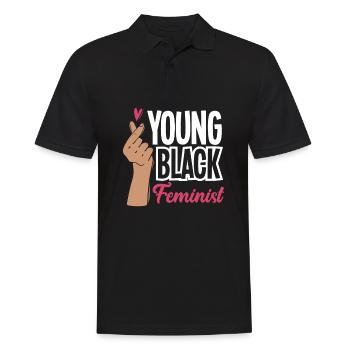 Feminismus Feministin - Männer Poloshirt - Schwarz - Vorne - Kai (181cm)