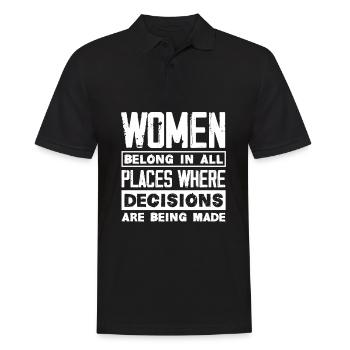 Feminismus Feministin - Männer Poloshirt - Schwarz - Vorne - Kai (181cm)