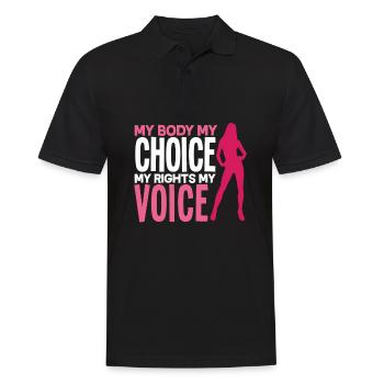 Feminismus Feministin - Männer Poloshirt - Schwarz - Vorne - Kai (181cm)