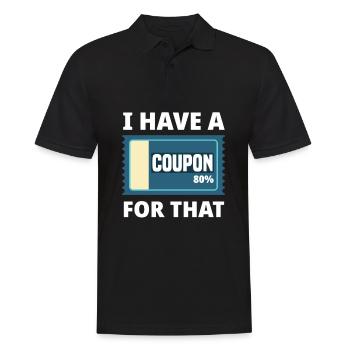Lustiges Extrem Couponing Coupon Geschenk - Männer Poloshirt - Schwarz - Vorne - Kai (181cm)