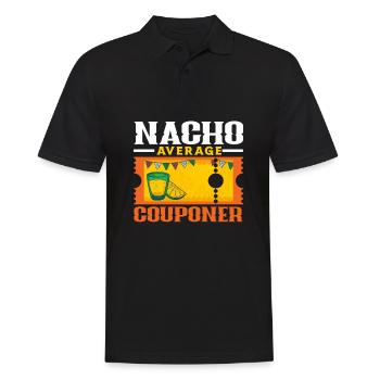 Lustiges Extrem Couponing Coupon Geschenk - Männer Poloshirt - Schwarz - Vorne - Kai (181cm)