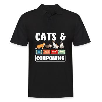 Lustiges Extrem Couponing Coupon Geschenk - Männer Poloshirt - Schwarz - Vorne - Kai (181cm)
