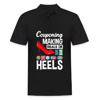 Lustiges Extrem Couponing Coupon Geschenk - Männer Poloshirt - Schwarz - Vorne - Kai (181cm)