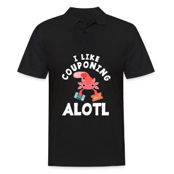 Lustiges Extrem Couponing Coupon Geschenk - Männer Poloshirt - Schwarz - Vorne - Kai (181cm)