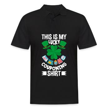 Lustiges Extrem Couponing Coupon Geschenk - Männer Poloshirt - Schwarz - Vorne - Kai (181cm)