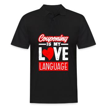 Lustiges Extrem Couponing Coupon Geschenk - Männer Poloshirt - Schwarz - Vorne - Kai (181cm)