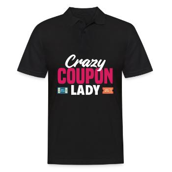 Lustiges Extrem Couponing Coupon Geschenk - Männer Poloshirt - Schwarz - Vorne - Kai (181cm)