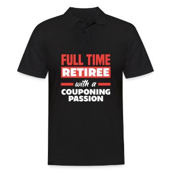 Lustiges Extrem Couponing Coupon Geschenk - Männer Poloshirt - Schwarz - Vorne - Kai (181cm)