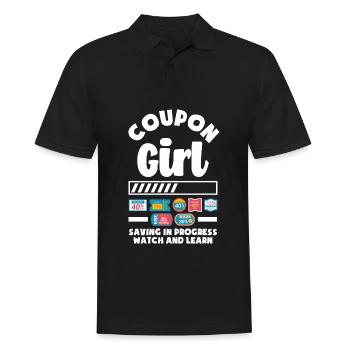 Lustiges Extrem Couponing Coupon Geschenk - Männer Poloshirt - Schwarz - Vorne - Kai (181cm)