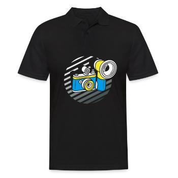 Drôle Photographie Photographe Photographe Cadeau - Polo Homme - noir - Devant - Kai (181cm)