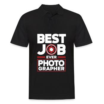 Drôle Photographie Photographe Photographe Cadeau - Polo Homme - noir - Devant - Kai (181cm)