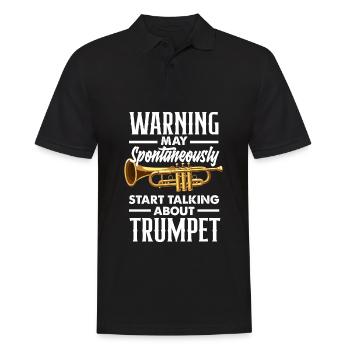 Trompete Trompeter Trompeten Spieler - Männer Poloshirt - Schwarz - Vorne - Kai (181cm)