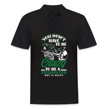 Trompete Trompeter Trompeten Spieler - Männer Poloshirt - Schwarz - Vorne - Kai (181cm)