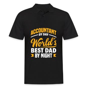 Drôle de cadeau comptable de conseiller fiscal - Polo Homme - noir - Devant - Kai (181cm)
