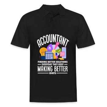 Funny Tax Advisor Accountant Gift - Men's Polo Shirt - black - Front - Kai (181cm)