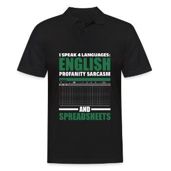 Drôle de cadeau comptable de conseiller fiscal - Polo Homme - noir - Devant - Kai (181cm)