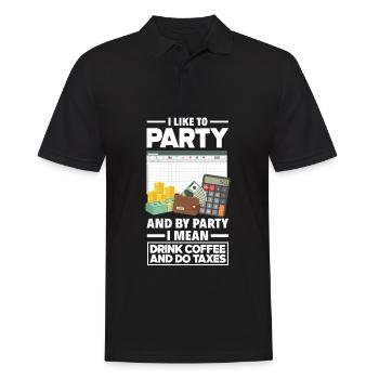 Funny Tax Advisor Accountant Gift - Men's Polo Shirt - black - Front - Kai (181cm)