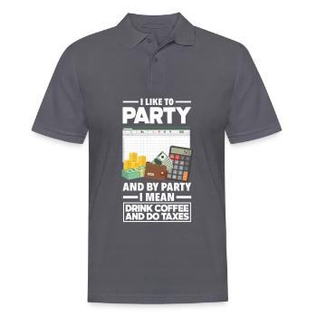 Drôle de cadeau comptable de conseiller fiscal - Polo Homme - charbon - Devant - Nico (186cm)