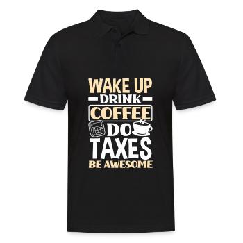 Funny Tax Advisor Accountant Gift - Men's Polo Shirt - black - Front - Kai (181cm)