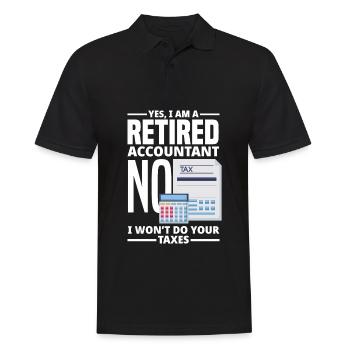 Funny Tax Advisor Accountant Gift - Men's Polo Shirt - black - Front - Kai (181cm)